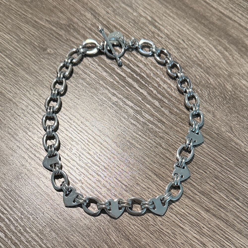 Juicy Couture Heart Link Chain Necklace